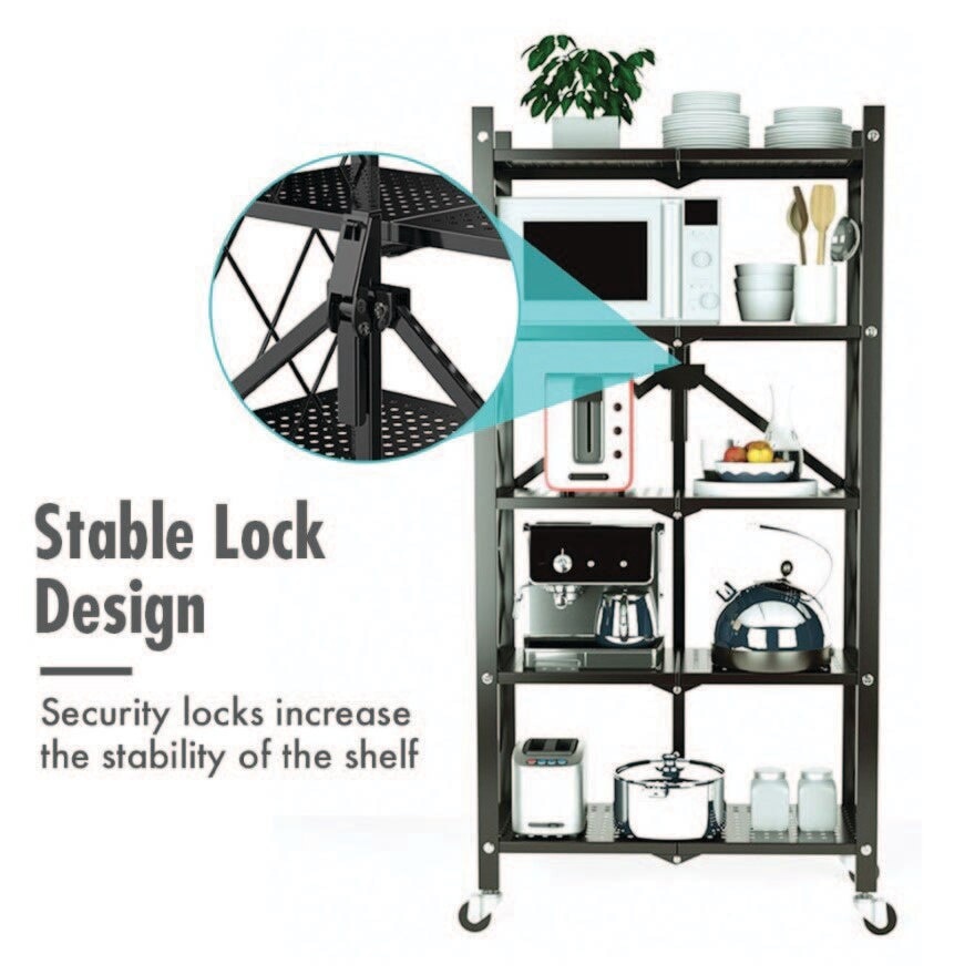 5 Tier Foldable Storage Shelf 1s