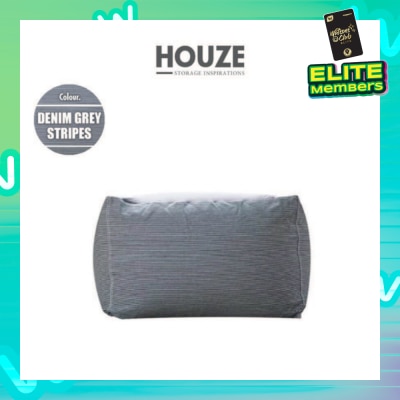 HOUZE Laxla Bean Bag Denim Grey Stripes 1s