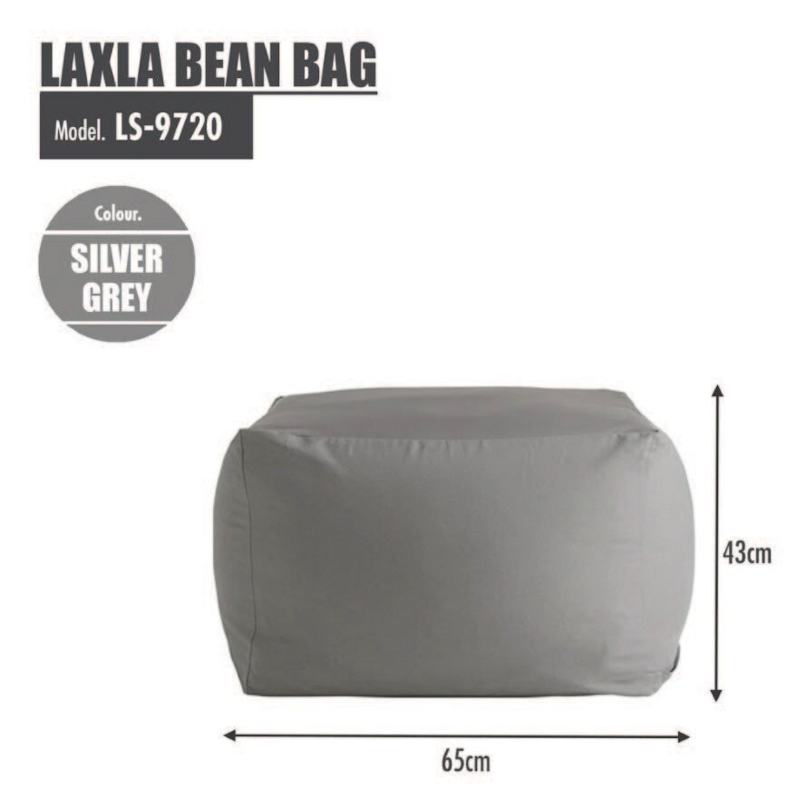 Laxla Bean Bag Silver Grey 1s