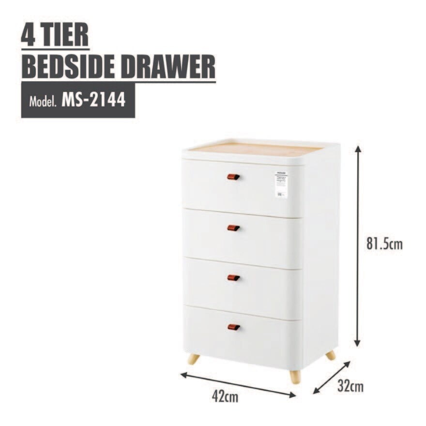 LIFE 4 Tier Bedside Drawer