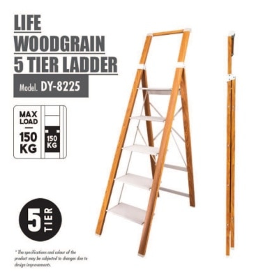 HOUZE Woodgrain 5 Tier Ladder 1s