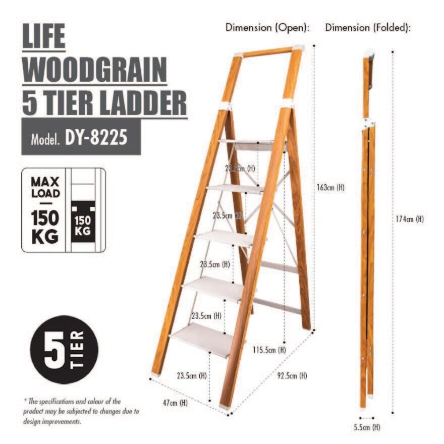 Woodgrain 5 Tier Ladder 1s