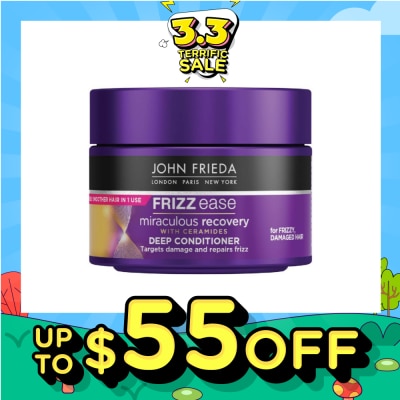 JOHN FRIEDA Frizz Ease Miraculous Recovery with Ceramides Deep Conditioner (For Frizzy Damaged Hair) 250ml