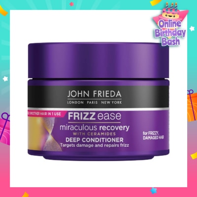 JOHN FRIEDA Frizz Ease Miraculous Recovery with Ceramides Deep Conditioner (For Frizzy Damaged Hair) 250ml