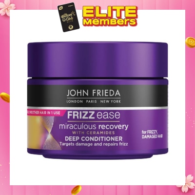 JOHN FRIEDA Frizz Ease Miraculous Recovery with Ceramides Deep Conditioner (For Frizzy Damaged Hair) 250ml
