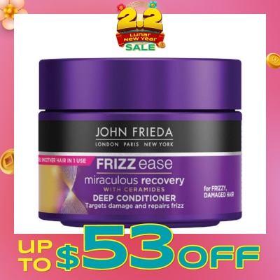 JOHN FRIEDA Frizz Ease Miraculous Recovery with Ceramides Deep Conditioner (For Frizzy Damaged Hair) 250ml