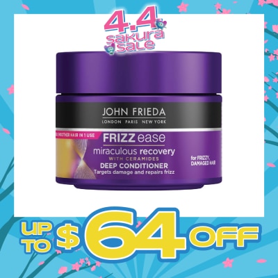 JOHN FRIEDA - Frizz Ease Miraculous Recovery with Ceramides Deep Conditioner (For Frizzy Damaged Hair) 250ml