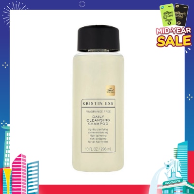 KRISTIN ESS HAIR Fragrance Free Daily Cleansing Shampoo (Shine Enhancing + Adds Volume) 296ml
