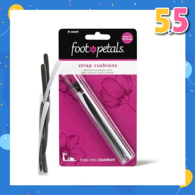 FOOT PETALS Strappy Strips Black (Reduce Rubbing + Prevents Blisters) 8s