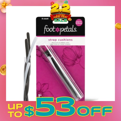 FOOT PETALS Strappy Strips Black (Reduce Rubbing + Prevents Blisters) 8s