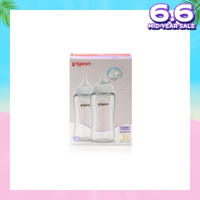 PIGEON Softouch 3 Nursing Bottle Twin Packset T Ester (For 3+ months) 300ml x 2s