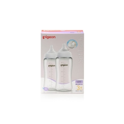 PIGEON Softouch 3 Nursing Bottle Twin Packset T Ester (For 3+ months) 300ml x 2s