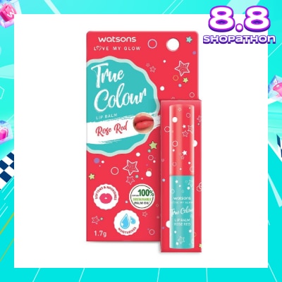 WATSONS True Colour Lip Balm Rose Red (Softens And Nourishes) 1.7g