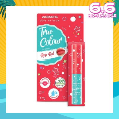 WATSONS True Colour Lip Balm Rose Red (Softens And Nourishes) 1.7g