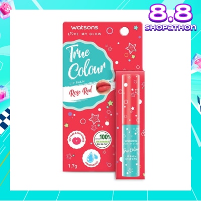 WATSONS True Colour Lip Balm Rose Red (Softens And Nourishes) 1.7g