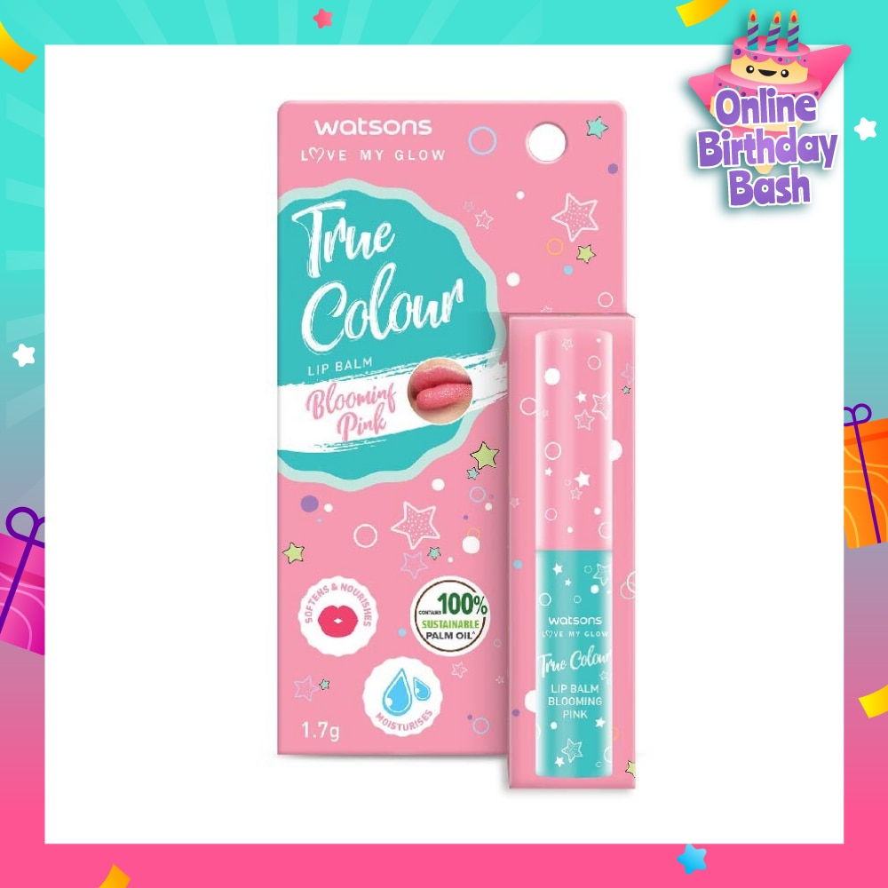 True Colour Lip Balm Blooming Pink (Softens And Nourishes) 1.7g