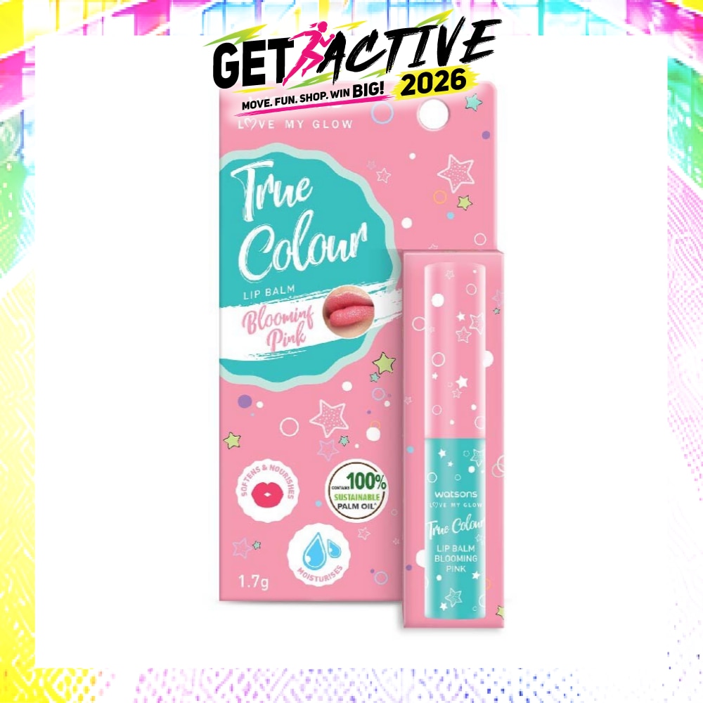 True Colour Lip Balm Blooming Pink (Softens And Nourishes) 1.7g image