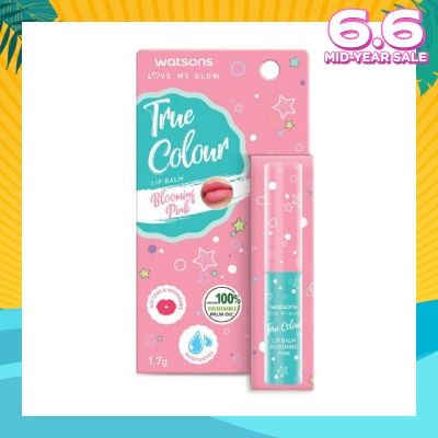 WATSONS True Colour Lip Balm Blooming Pink (Softens And Nourishes) 1.7g