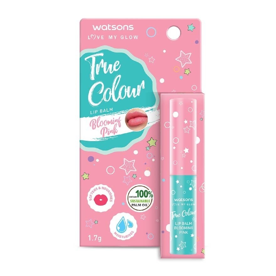 True Colour Lip Balm Blooming Pink (Softens And Nourishes) 1.7g