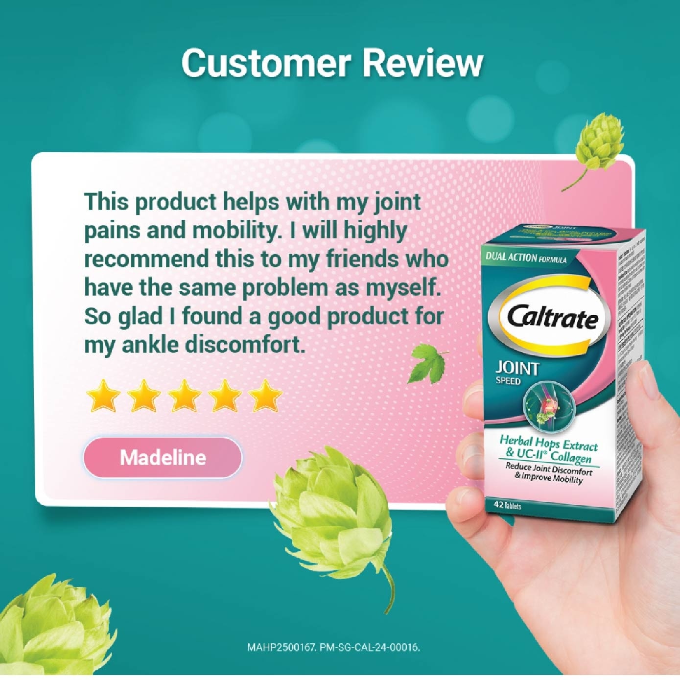 Joint Speed Dual Action with Herbal Hops Extract & UC-II® Collagen 42s