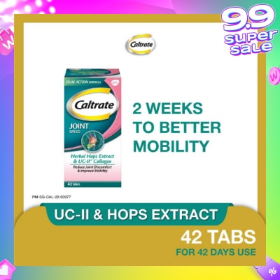 CALTRATE Joint Speed Dual Action with Herbal Hops Extract & UC-II® Collagen 42s