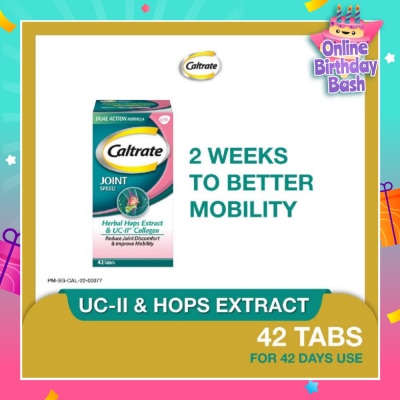 CALTRATE Caltrate Joint Speed Dual Action with Herbal Hops Extract & UC-II® Collagen 42s