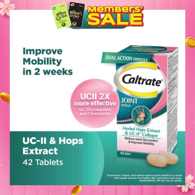 CALTRATE Joint Speed Dual Action with Herbal Hops Extract & UC-II® Collagen 42s