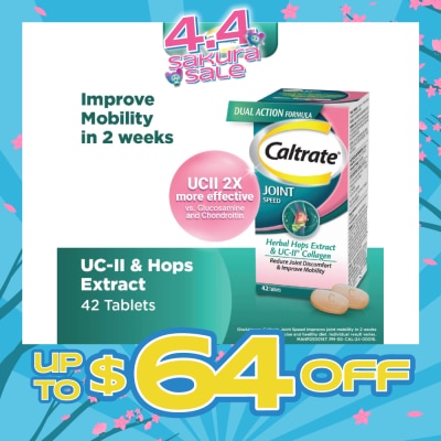 CALTRATE - Joint Speed Dual Action with Herbal Hops Extract & UC-II® Collagen 42s
