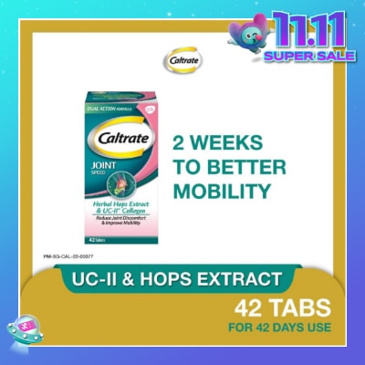 CALTRATE Joint Speed Dual Action with Herbal Hops Extract & UC-II® Collagen 42s