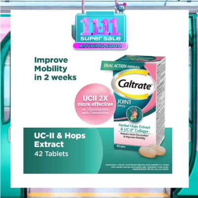 CALTRATE Joint Speed Dual Action with Herbal Hops Extract & UC II® Collagen 42s image