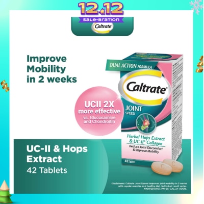 CALTRATE Joint Speed Dual Action with Herbal Hops Extract & UC-II® Collagen 42s