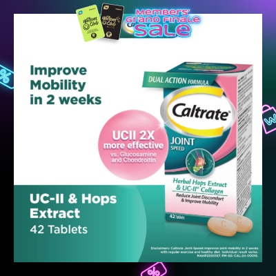 CALTRATE Joint Speed Dual Action with Herbal Hops Extract & UC-II® Collagen 42s