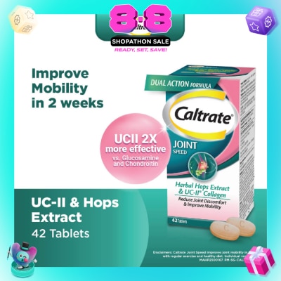 CALTRATE - Joint Speed Dual Action with Herbal Hops Extract & UC-II® Collagen 42s