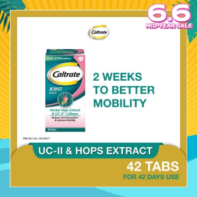 CALTRATE Caltrate Joint Speed Dual Action with Herbal Hops Extract & UC-II® Collagen 42s