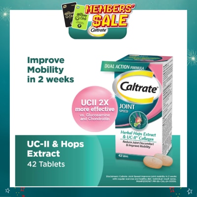 CALTRATE - Joint Speed Dual Action with Herbal Hops Extract & UC-II® Collagen 42s