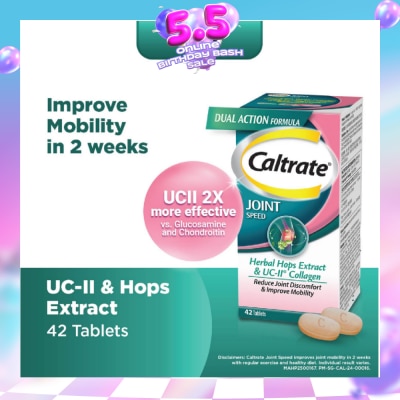 CALTRATE - Joint Speed Dual Action with Herbal Hops Extract & UC-II® Collagen 42s
