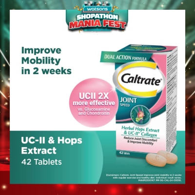 CALTRATE - Joint Speed Dual Action with Herbal Hops Extract & UC-II® Collagen 42s
