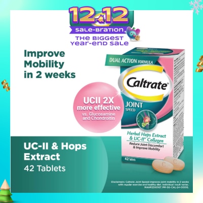 CALTRATE Joint Speed Dual Action with Herbal Hops Extract & UC-II® Collagen 42s