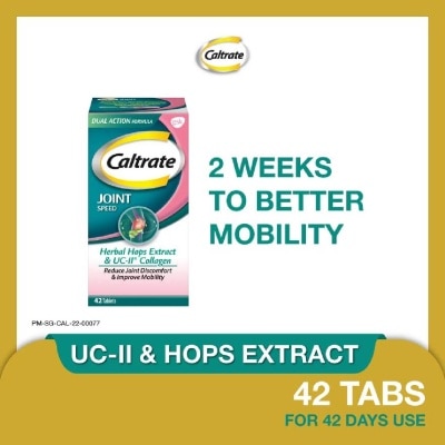 CALTRATE Caltrate Joint Speed Dual Action with Herbal Hops Extract & UC-II® Collagen 42s