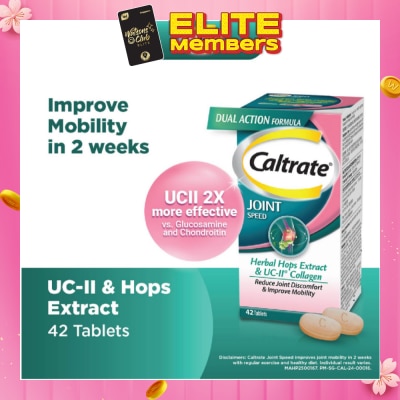 CALTRATE Joint Speed Dual Action with Herbal Hops Extract & UC-II® Collagen 42s