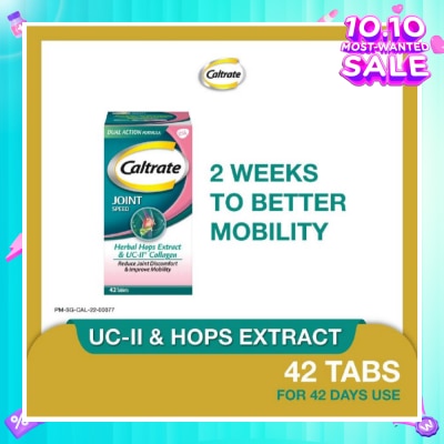 CALTRATE Joint Speed Dual Action with Herbal Hops Extract & UC-II® Collagen 42s