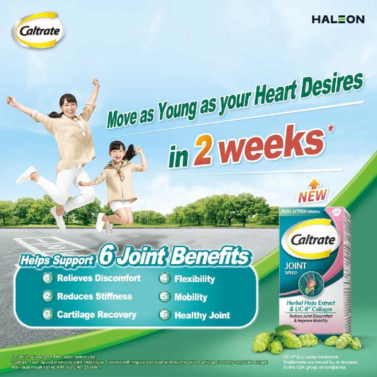 Caltrate Joint Speed Dual Action with Herbal Hops Extract & UC-II® Collagen 42s