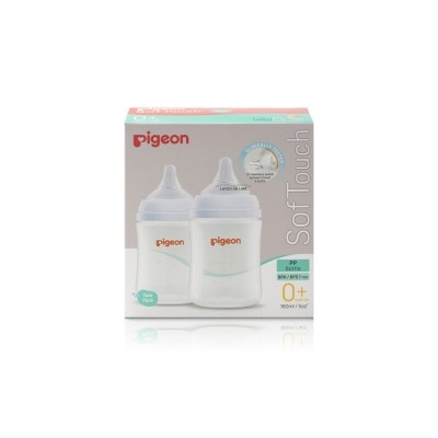 PIGEON Softouch 3 Nursing Bottle PP Twin Packset (For 0+ months) 160ml x 2s