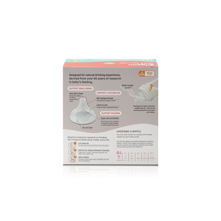 Softouch 3 Nursing Bottle PP Twin Packset (For 0+ months) 160ml x 2s