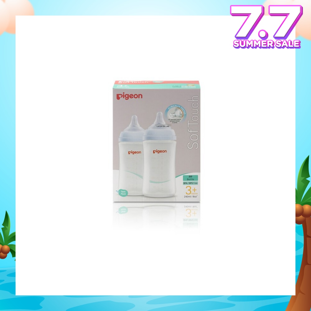 Softouch 3 Nursing Bottle PP Twin Packset (3+ months) 240ml x 2s