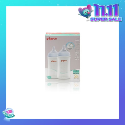 PIGEON Softouch 3 Nursing Bottle PP Twin Packset (3+ months) 240ml x 2s