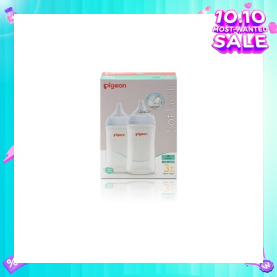 PIGEON Softouch 3 Nursing Bottle PP Twin Packset (3+ months) 240ml x 2s