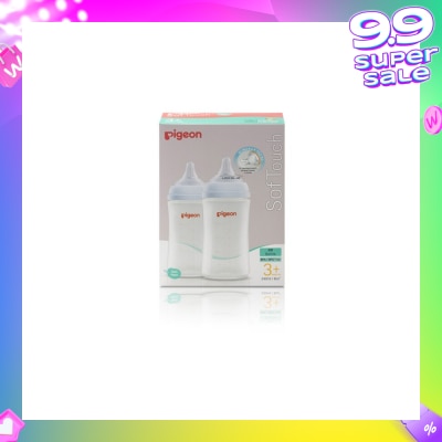 PIGEON Softouch 3 Nursing Bottle PP Twin Packset (3+ months) 240ml x 2s