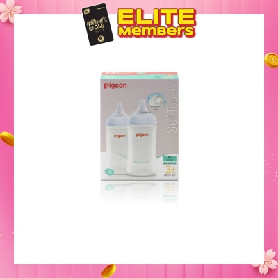 PIGEON Softouch 3 Nursing Bottle PP Twin Packset (3+ months) 240ml x 2s