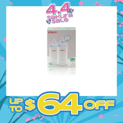 PIGEON - Softouch 3 Nursing Bottle PP Twin Packset (3+ months) 240ml x 2s
